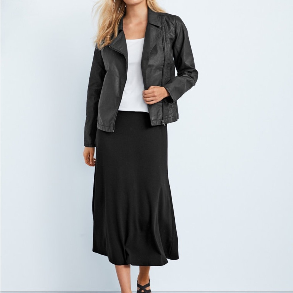 Eileen Fisher Charcoal Flared Maxi Skirt XL